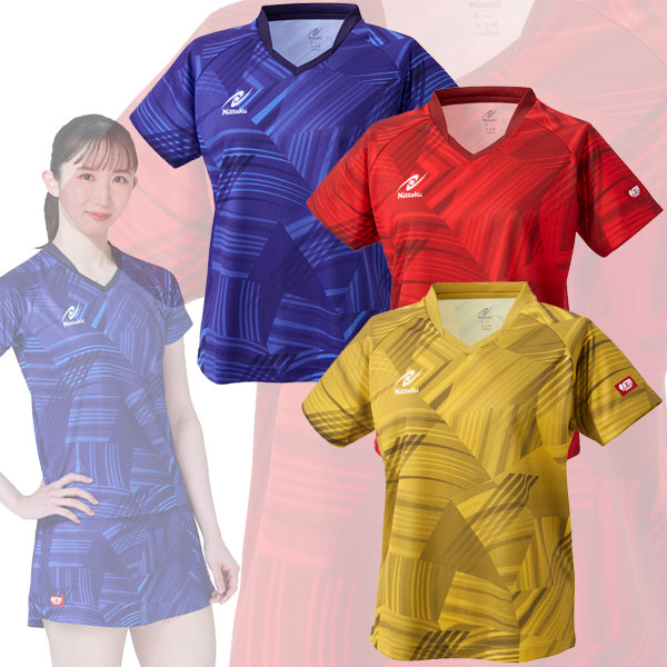 【受注生産商品】2026年4月中旬頃発売の予約商品【ニッタク契約選手が大会で着用するウェア】ブライトバモスLDシャツ（女子用）